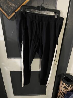 torrid Black Joggers with White Side Stripes. Live:#45